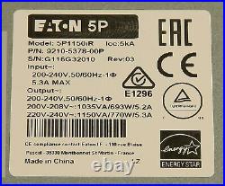 Eaton 5P 1150iR 1U UPS in Original Box New Batteries 12-Month RTB Warranty