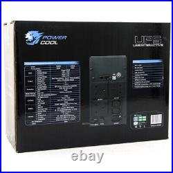 Powercool 1200VA Smart UPS 720W LED Display 3 x UK Plug 2 x RJ45 3 x