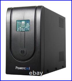 Powercool Smart UPS 1500VA 3 x UK Plug 3 x IEC RJ45 x 2 USB LCD Display