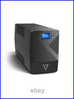 V7 600va Desktop Ups LCD 4 Iec Out Line Interactive Avr Surge 230v Ups1p600e